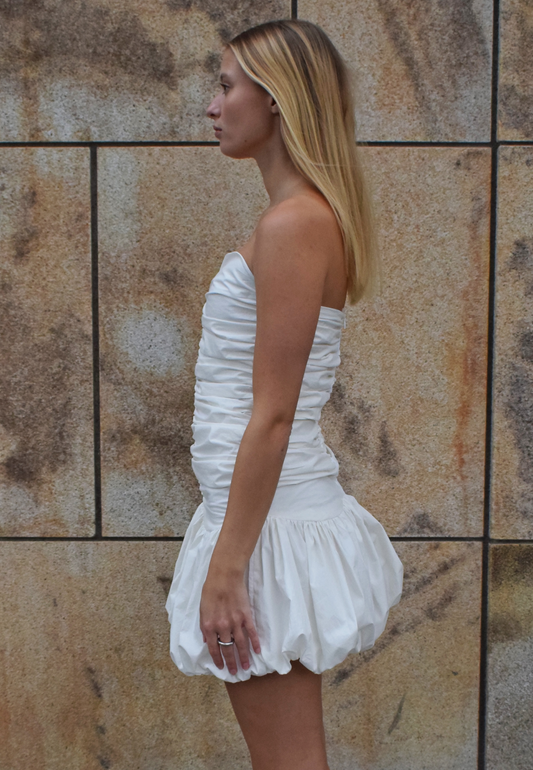 AMELIE DRESS MINI / OFF WHITE