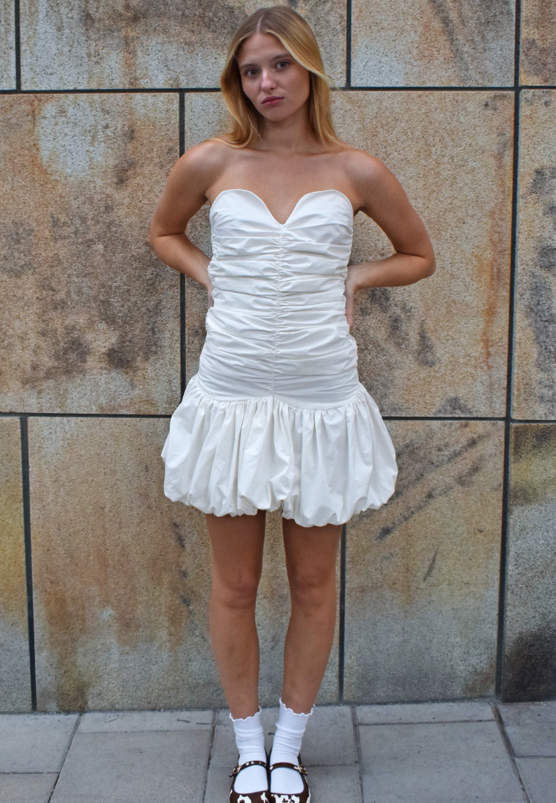 AMELIE DRESS MINI / OFF WHITE