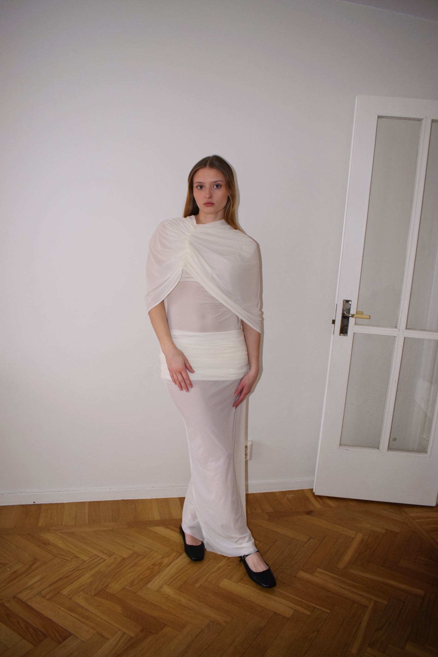 AVA DRESS / OFF WHITE
