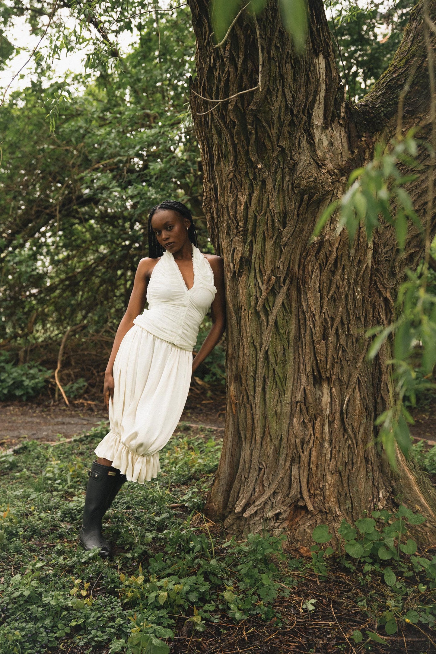DANI DRAPED TOP / OFF WHITE