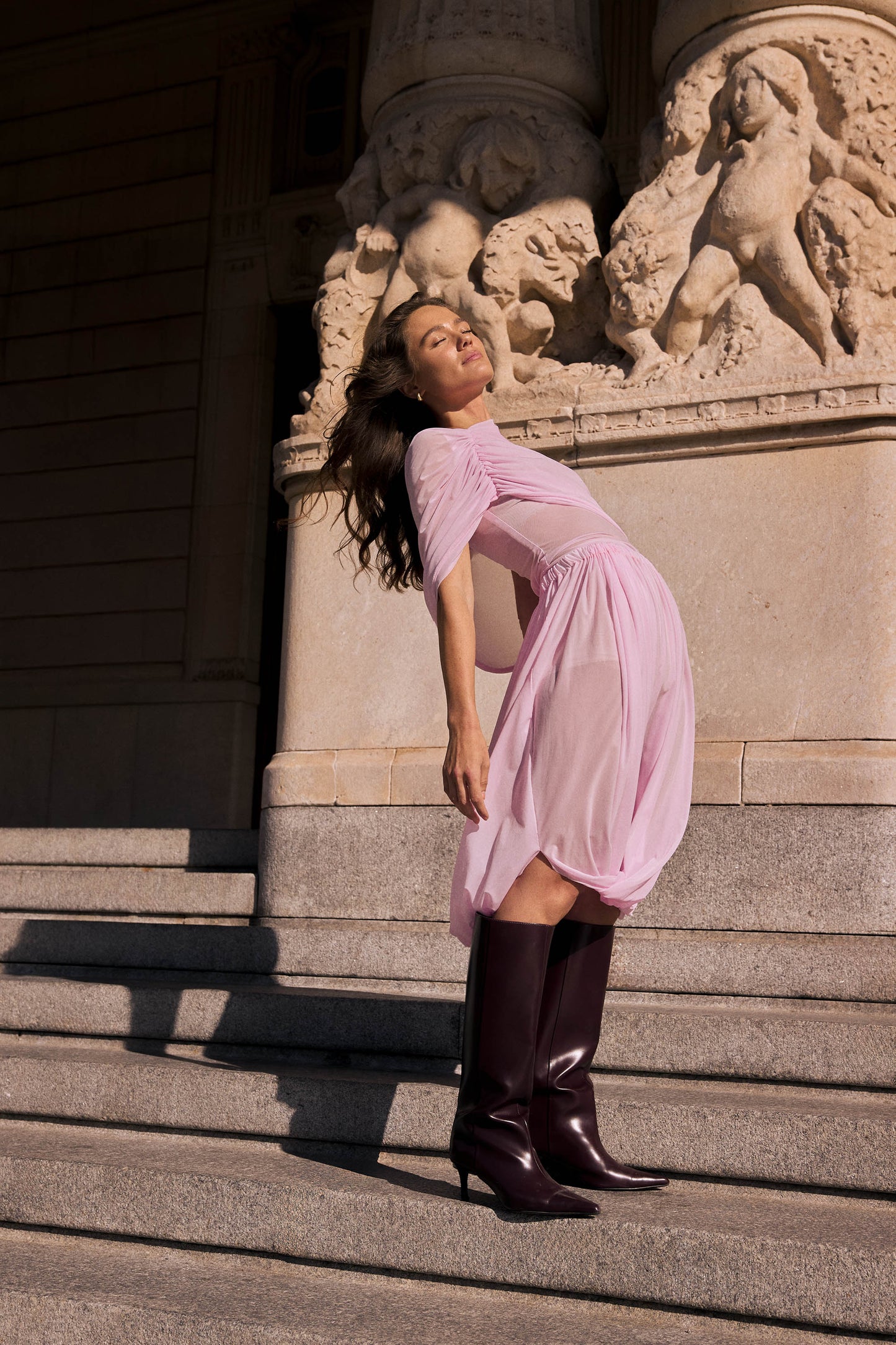 AVA TWISTED SKIRT / PINK