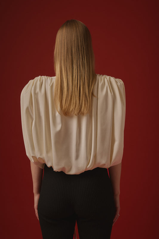 EMMA TIE TOP / CREAM