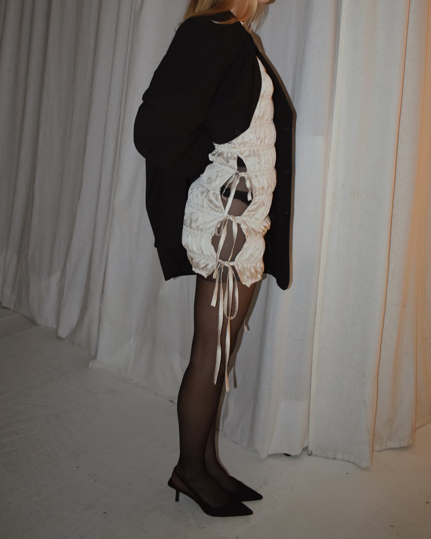 ASTRID DRESS MINI / LIGHT BEIGE
