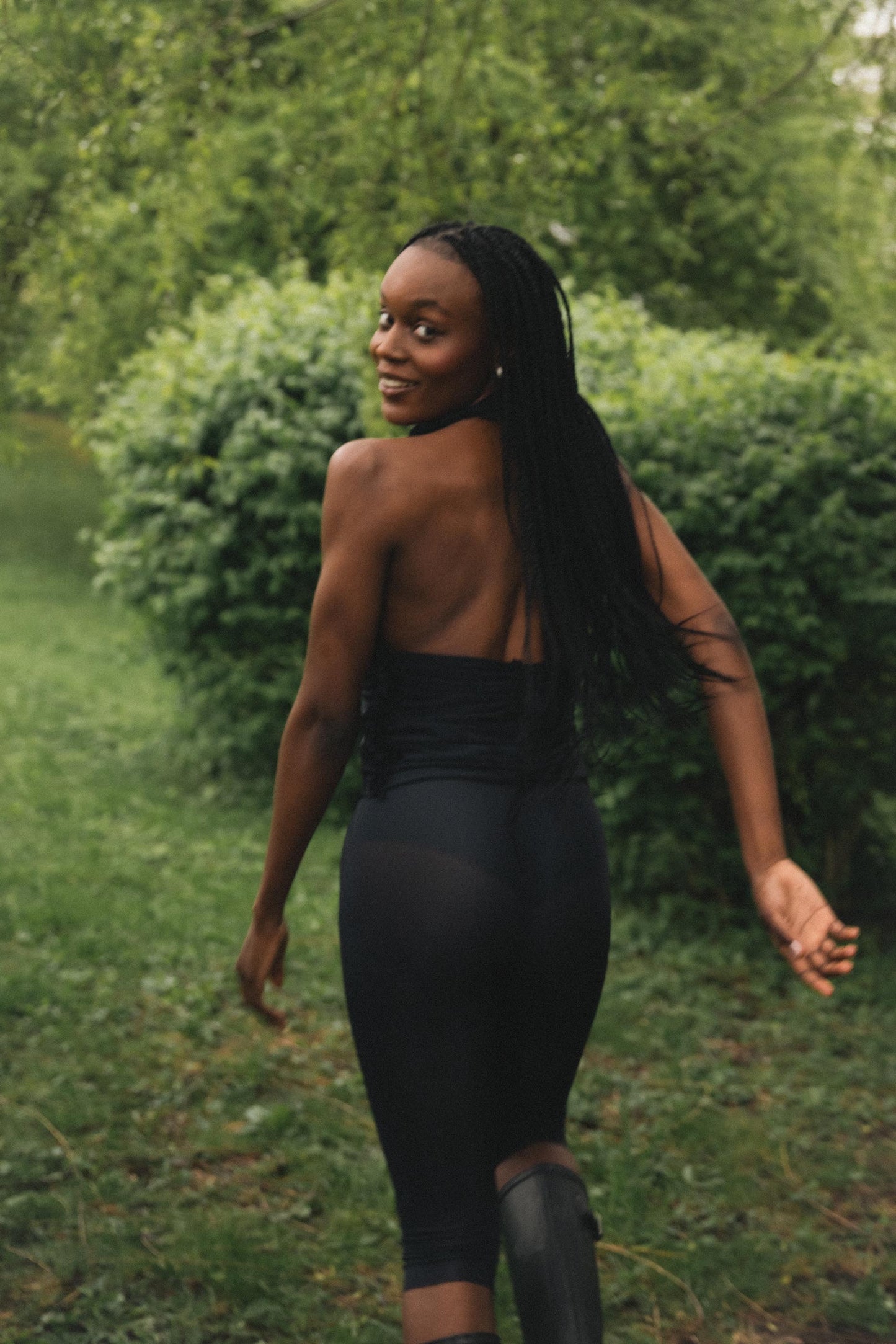 DANI DRAPED TOP / BLACK