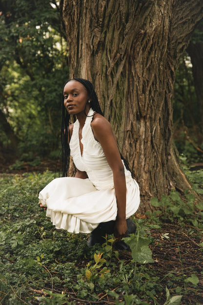 CELIA SKIRT / COLD IVORY