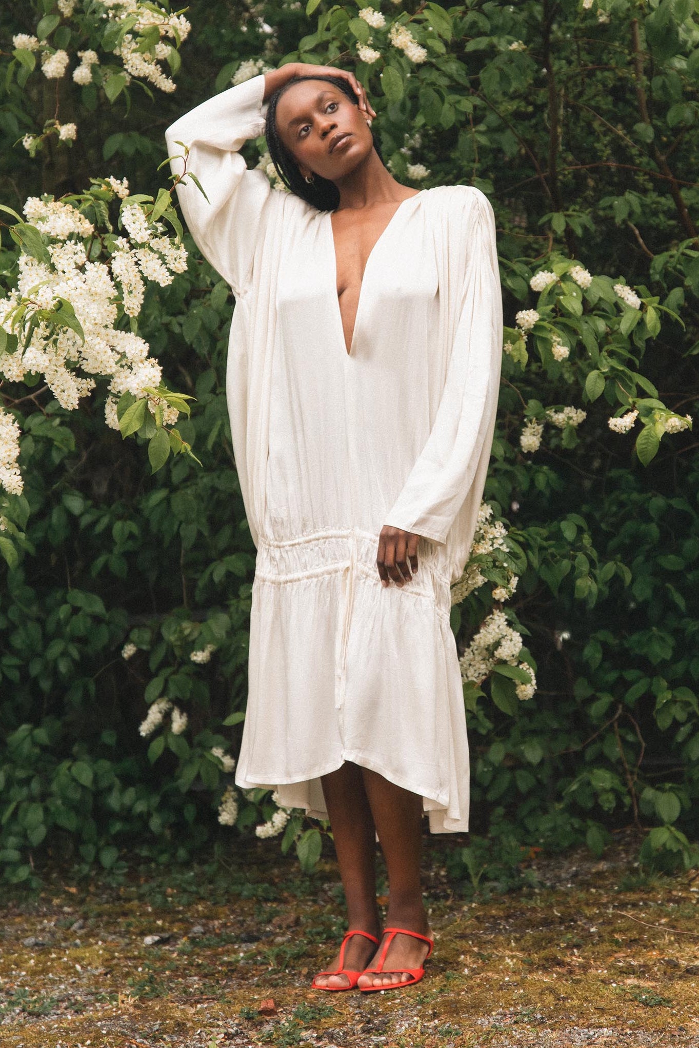 CELIA DRESS / COLD IVORY