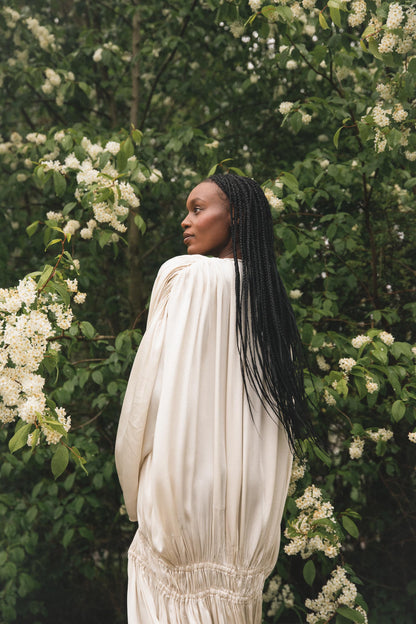 CELIA DRESS / COLD IVORY