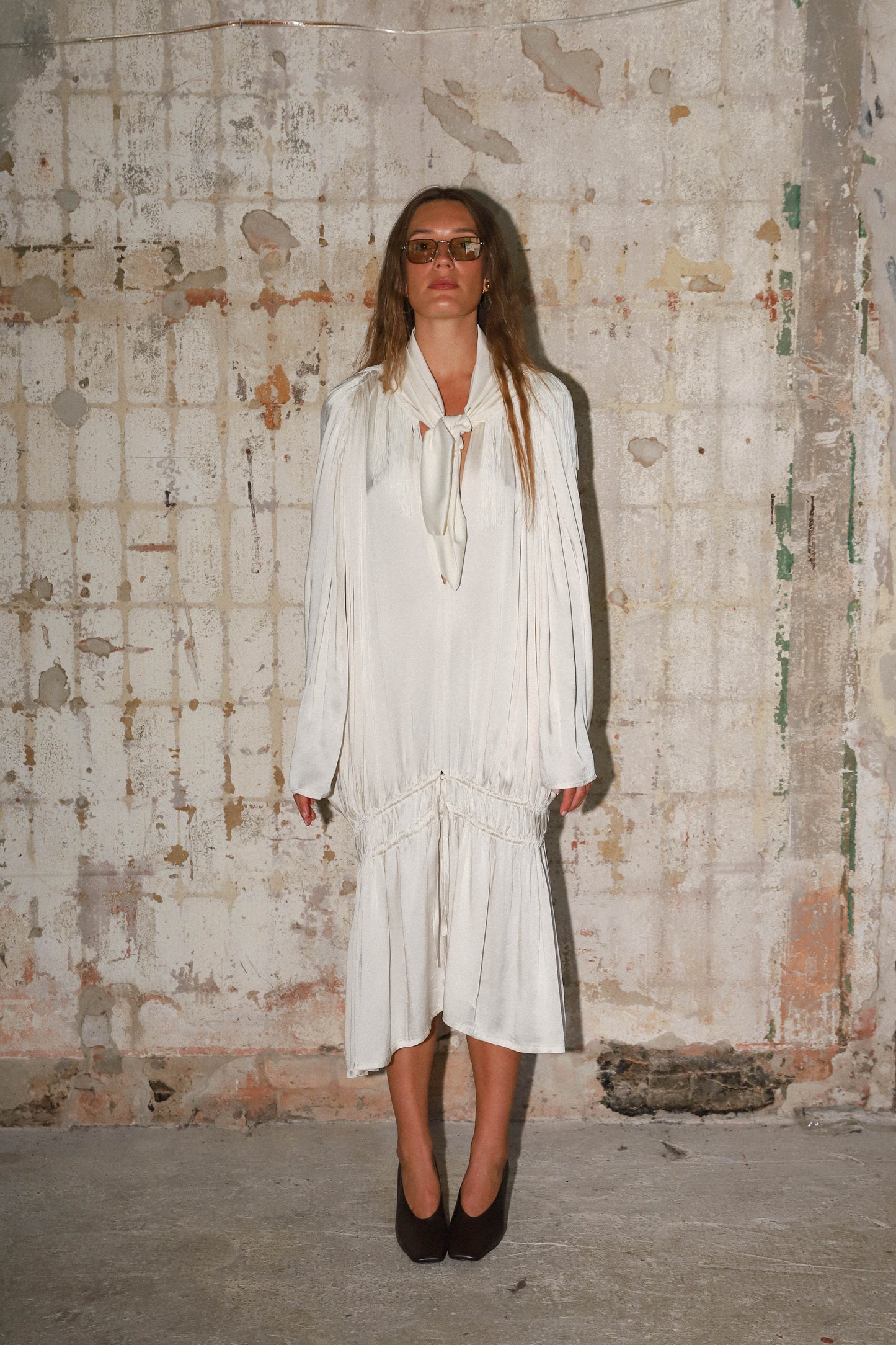 CELIA DRESS / COLD IVORY