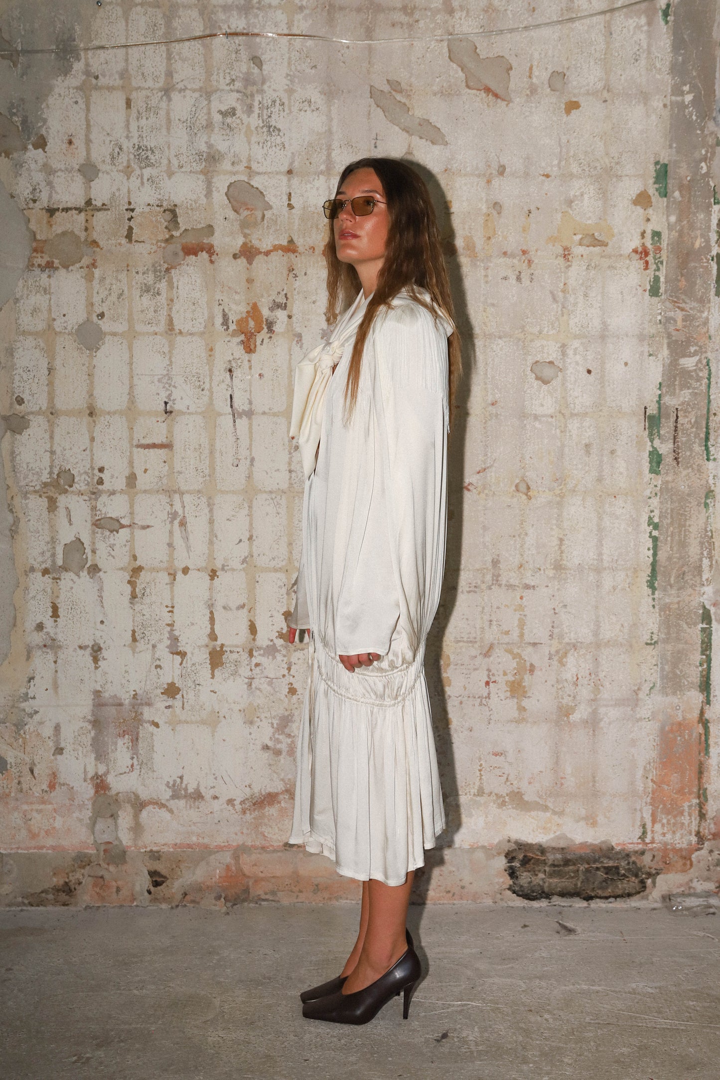 CELIA DRESS / COLD IVORY