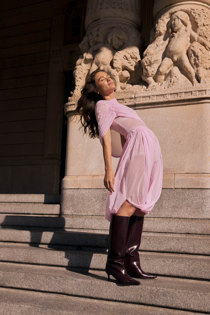 AVA TWISTED SKIRT / PINK