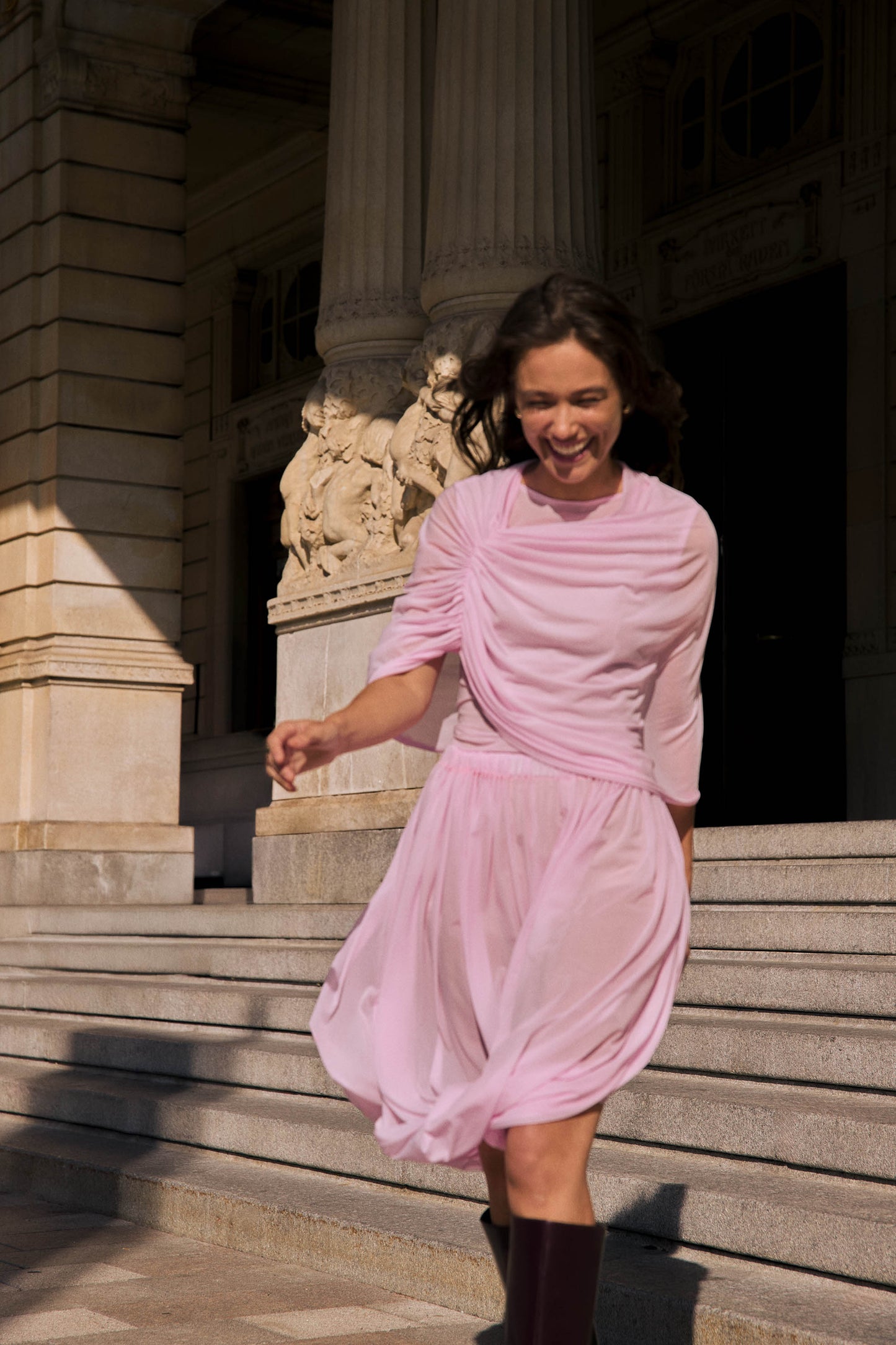 AVA TWISTED SKIRT / PINK