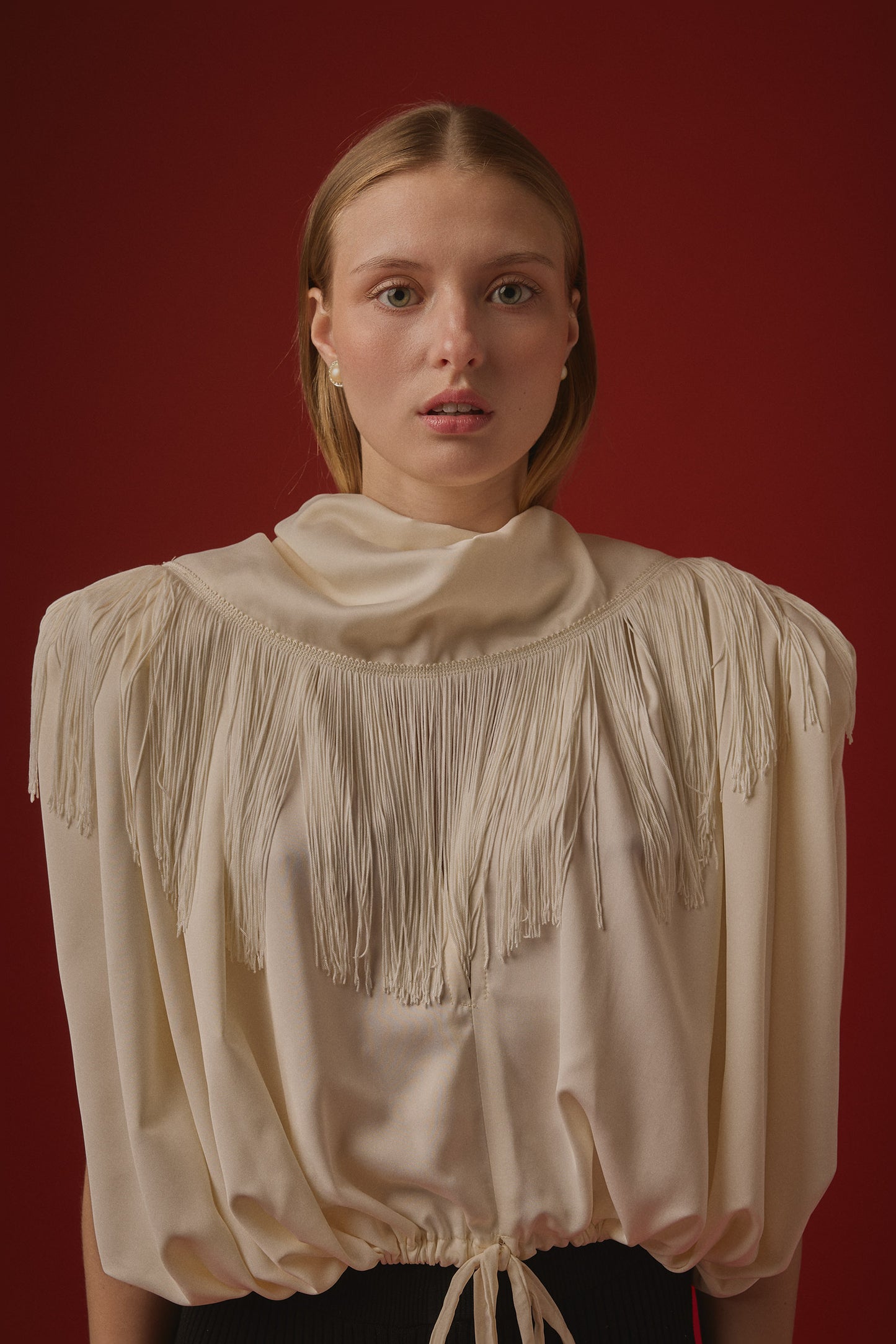 FRINGE SCARF / OFF WHITE