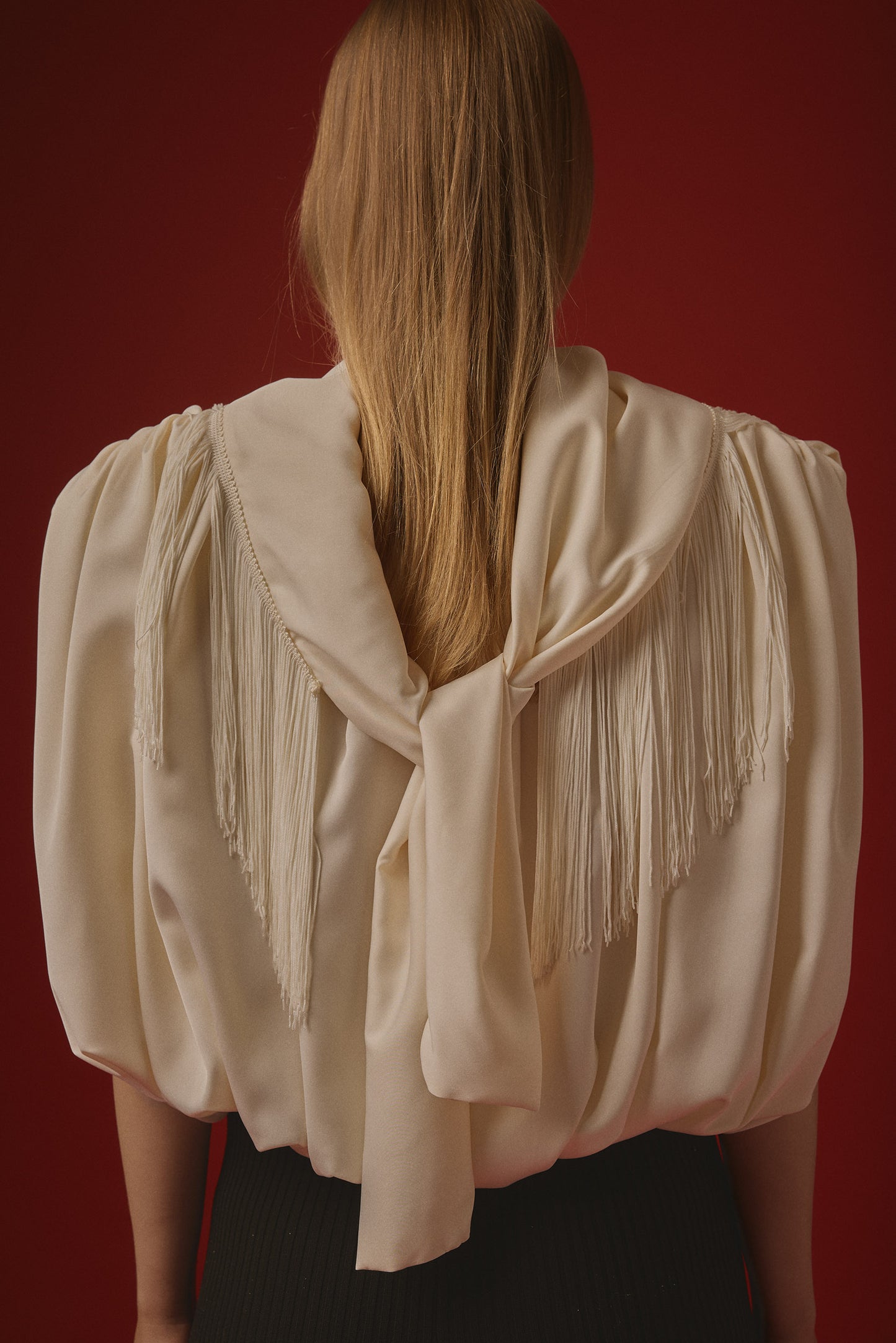 FRINGE SCARF / OFF WHITE
