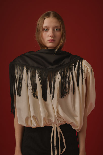 FRINGE SCARF / BLACK