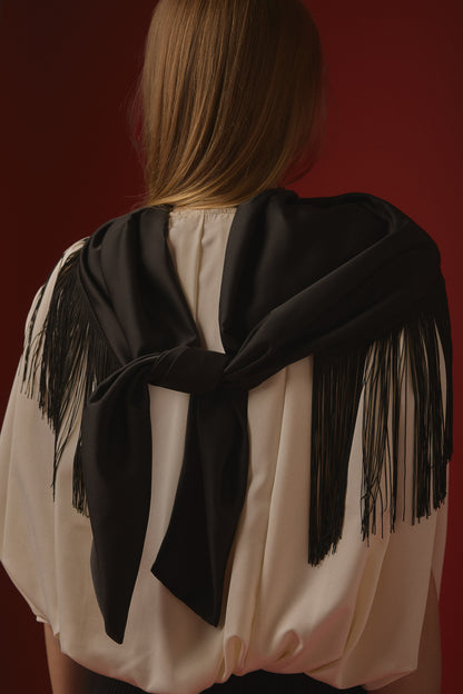 FRINGE SCARF / BLACK